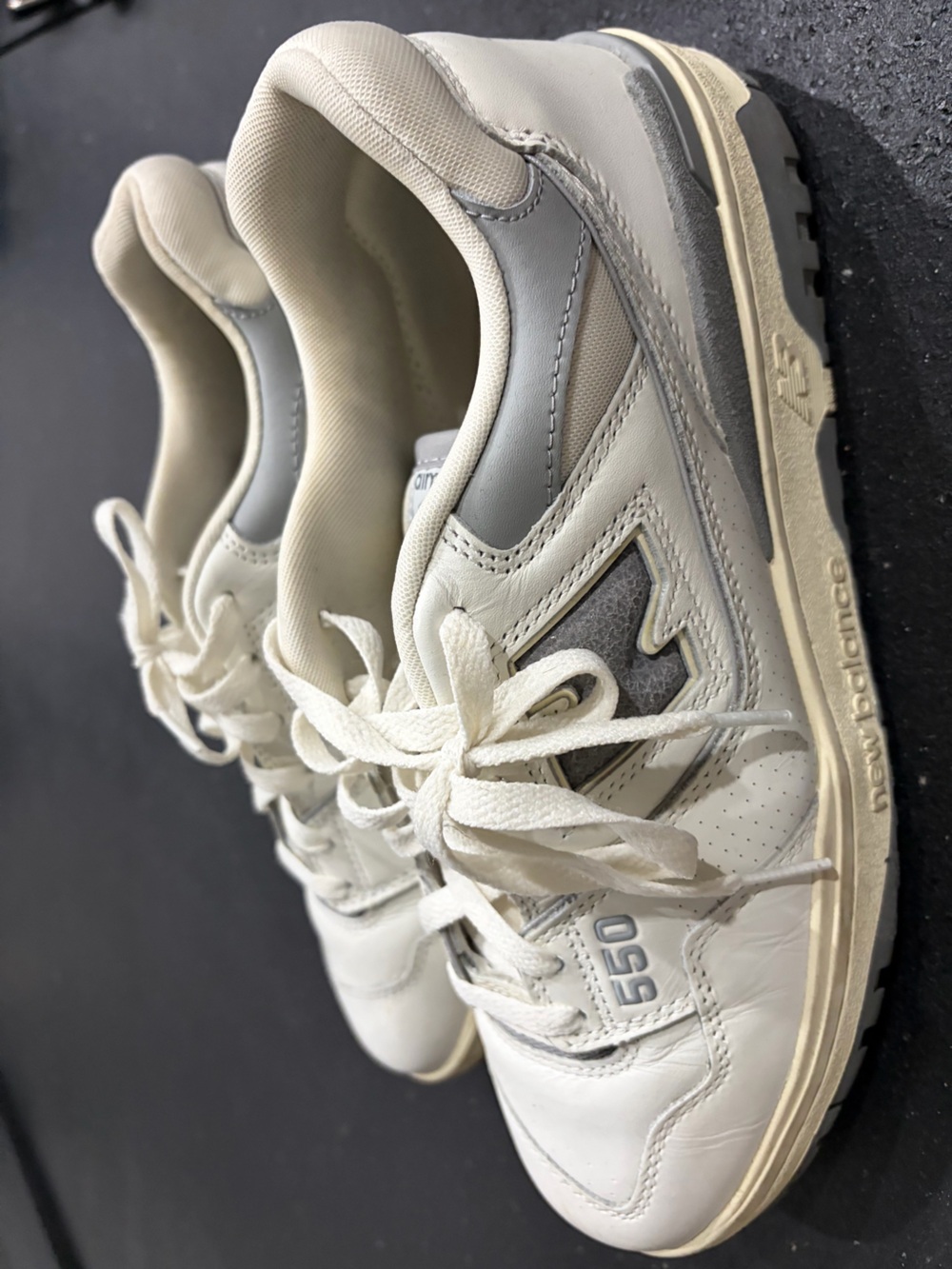 Aimé Leon Dore X New Balance Cream & Gray 550 Retro Lace-Up Sneakers